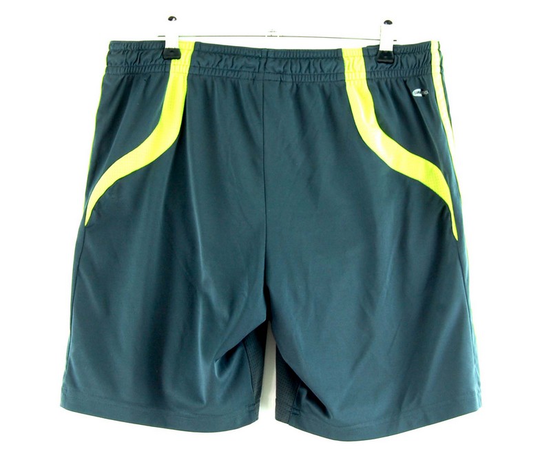 Adidas 3 stripe Shorts Green - UK L - Blue 17 Vintage Clothing