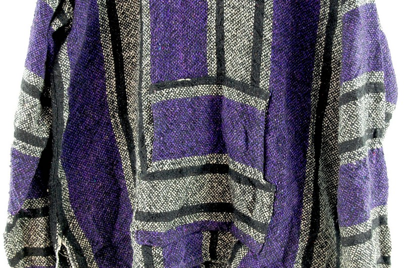 Close up of Purple Baja Hoodie