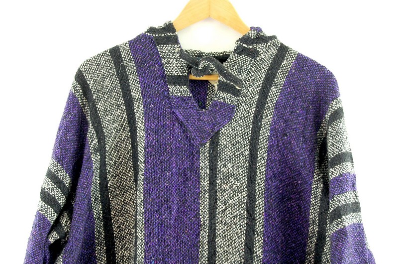 Close up of Purple Baja Hoodie