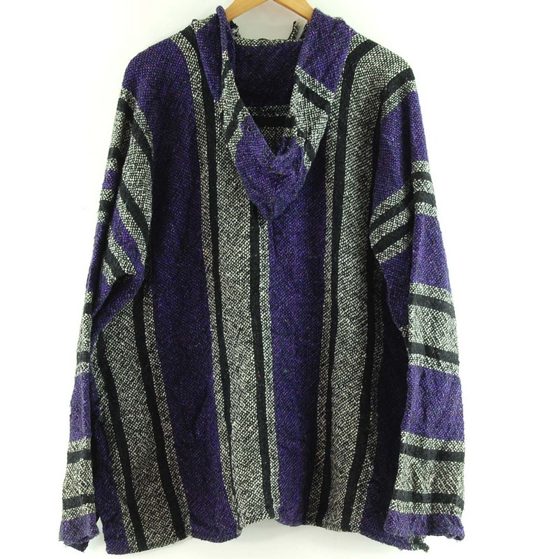 Back of Purple Baja Hoodie
