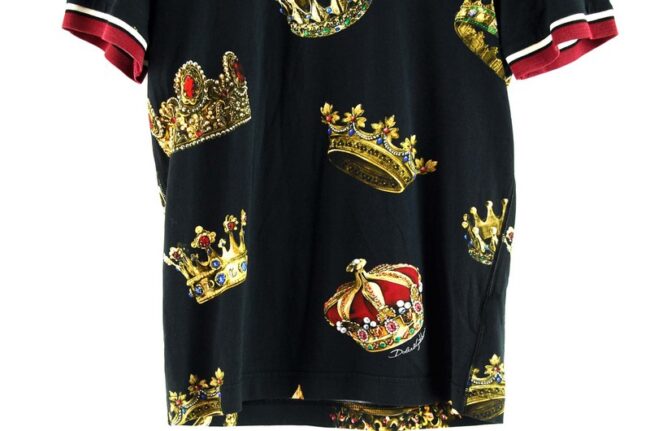 Close up of Black Crown Dolce Gabbana Tee