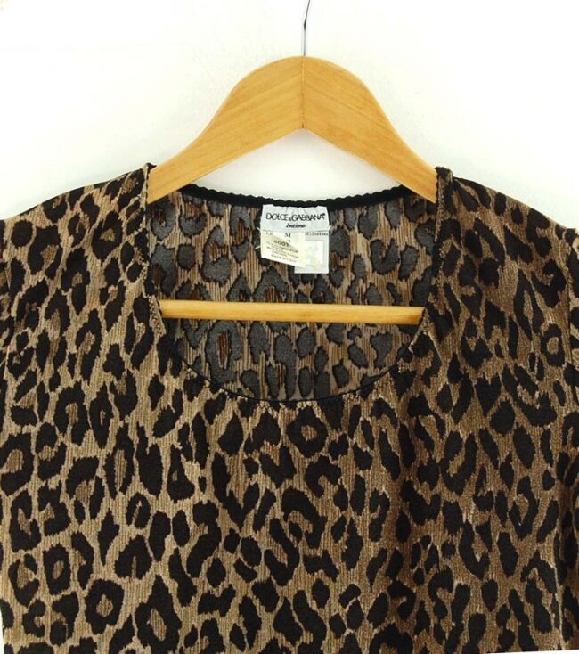 Close up of Dolce And Gabbana Animal Print Top