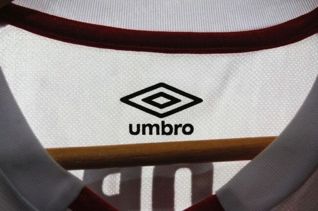 Close up of Vintage Umbro Football Shirt