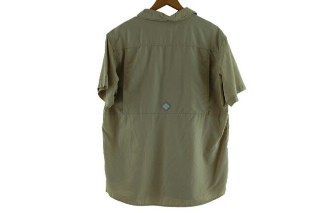 Back of Beige Columbia Short Sleeve Shirt