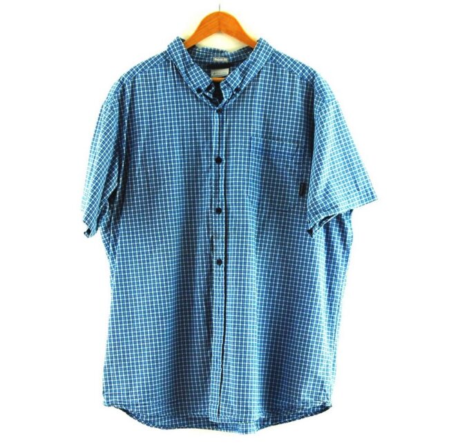 Blue Short Sleeve Columbia Checked Shirt