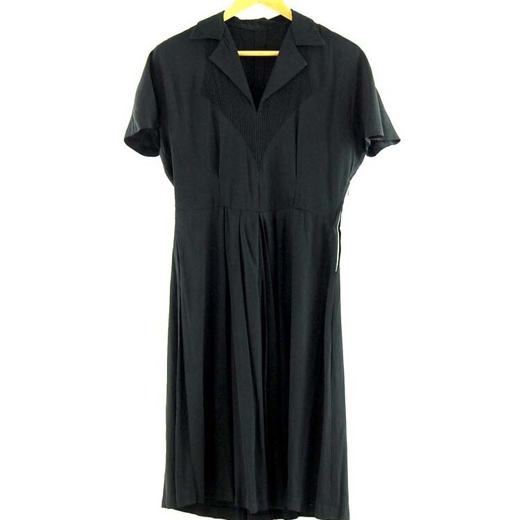Black 40s Rayon Dress