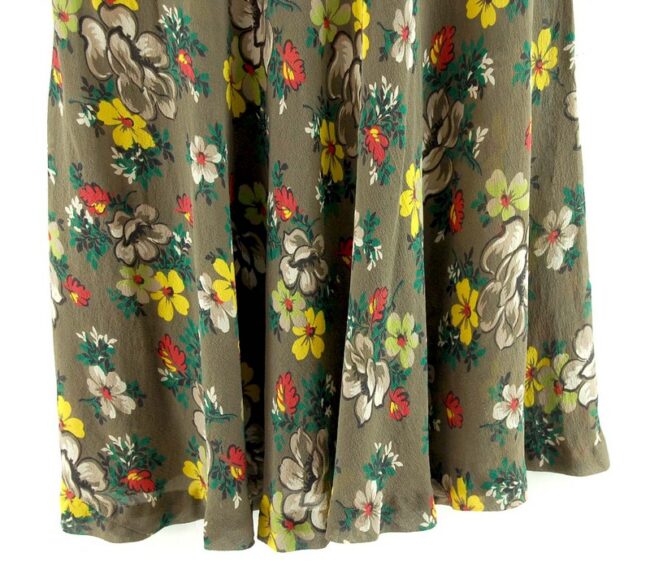 1940s Vintage Floral Chiffon Dress - 12 - Image 7