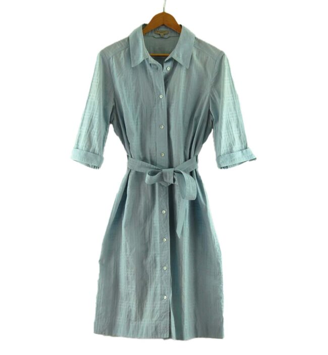 Blue Burberry Shirt Dress