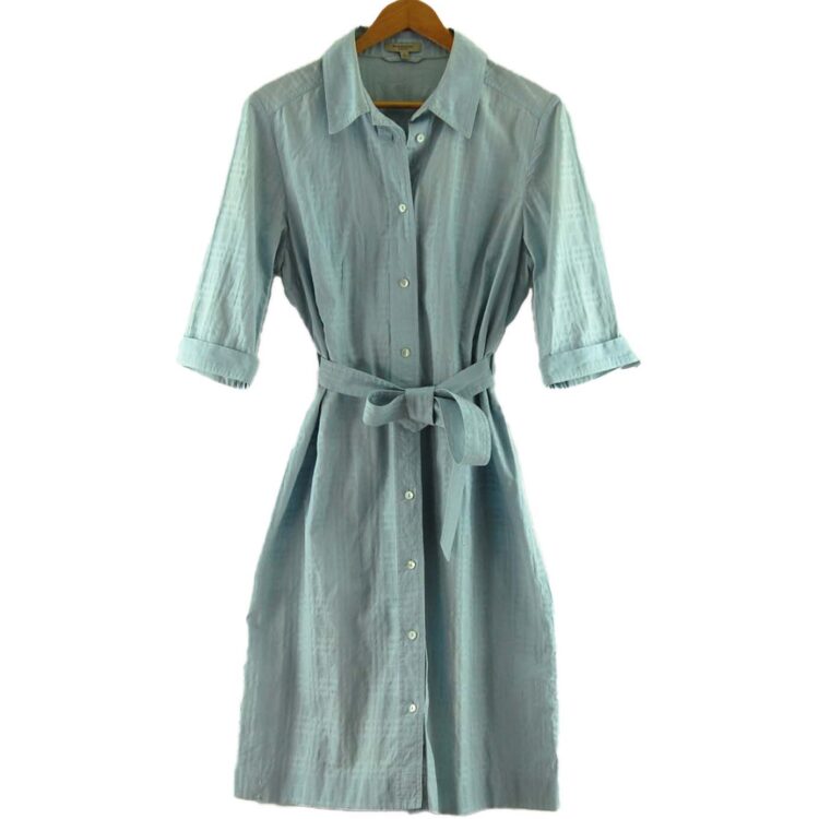 Blue Burberry Shirt Dress