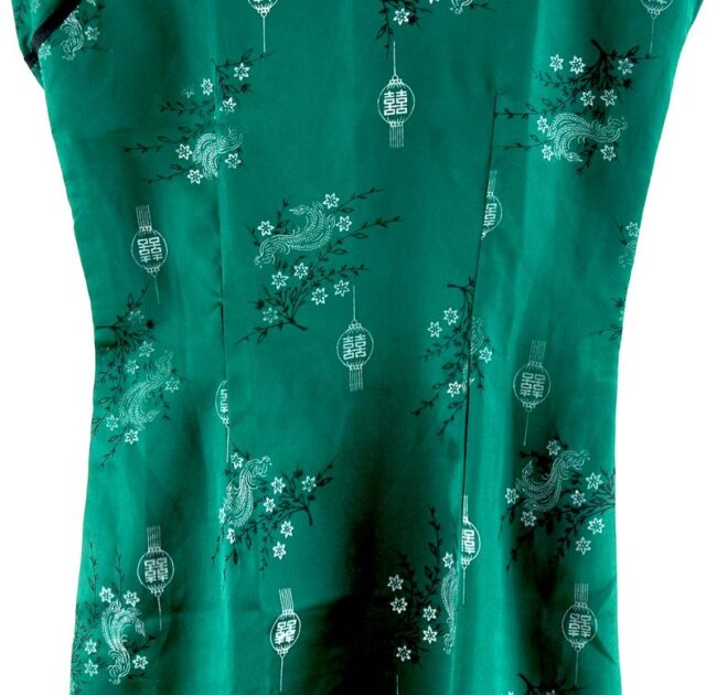 Close up of Green Chinese Dress