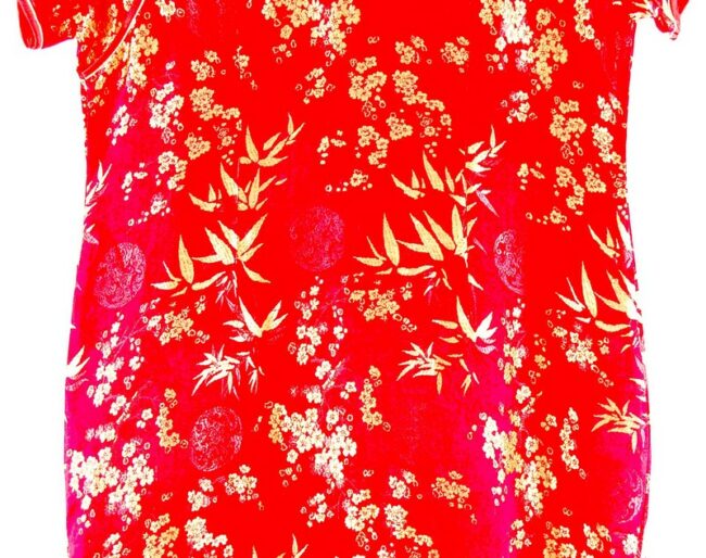 Close up of Chinese Floral Dress