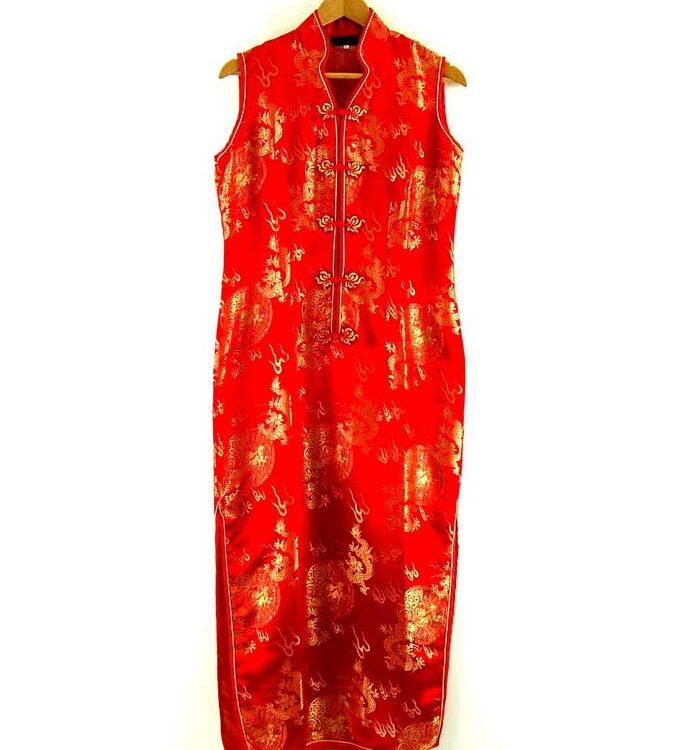 Long Red Chinese Dress