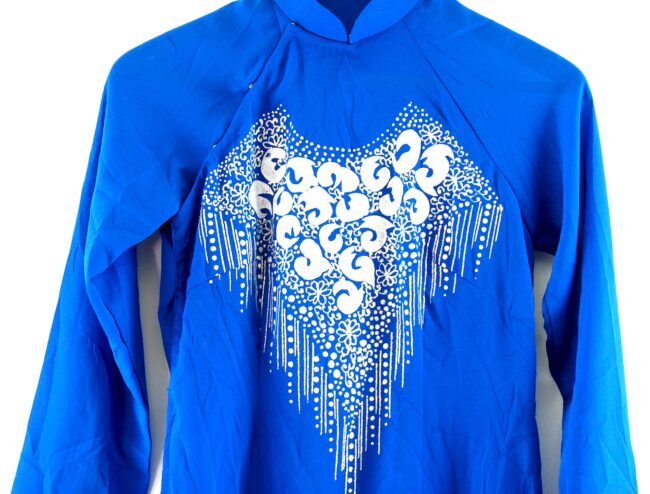 Close up of Ao Dai Vietnamese Dress
