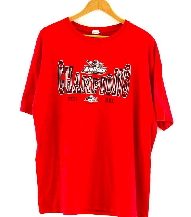 Red Grand Prairie Texas Airhogs Baseball Tee