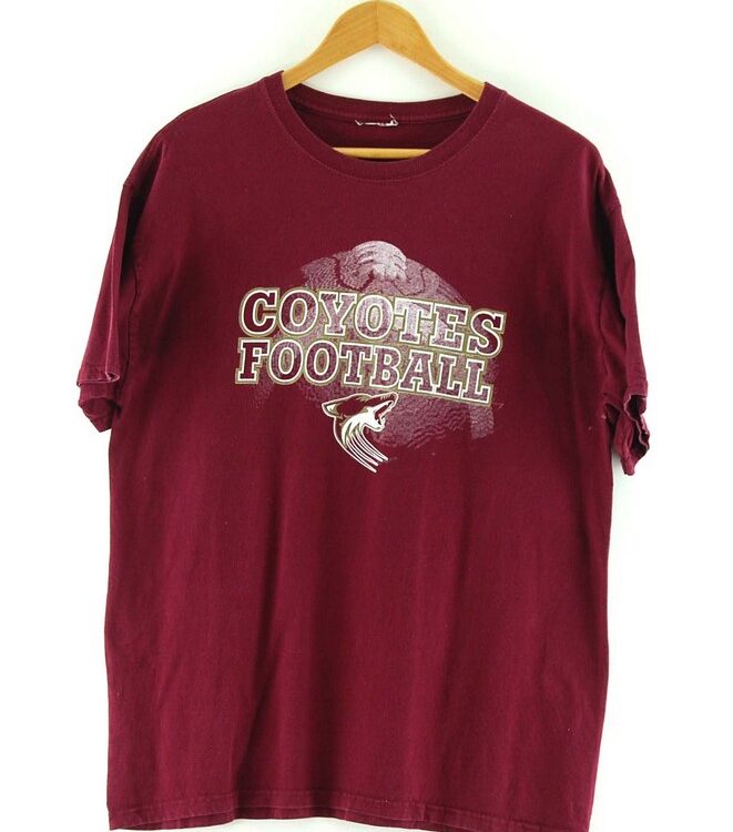 Maroon Coyotes Football Tee