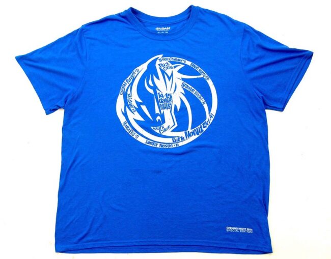 2014 Dallas Mavs Vintage Graphic T Shirt