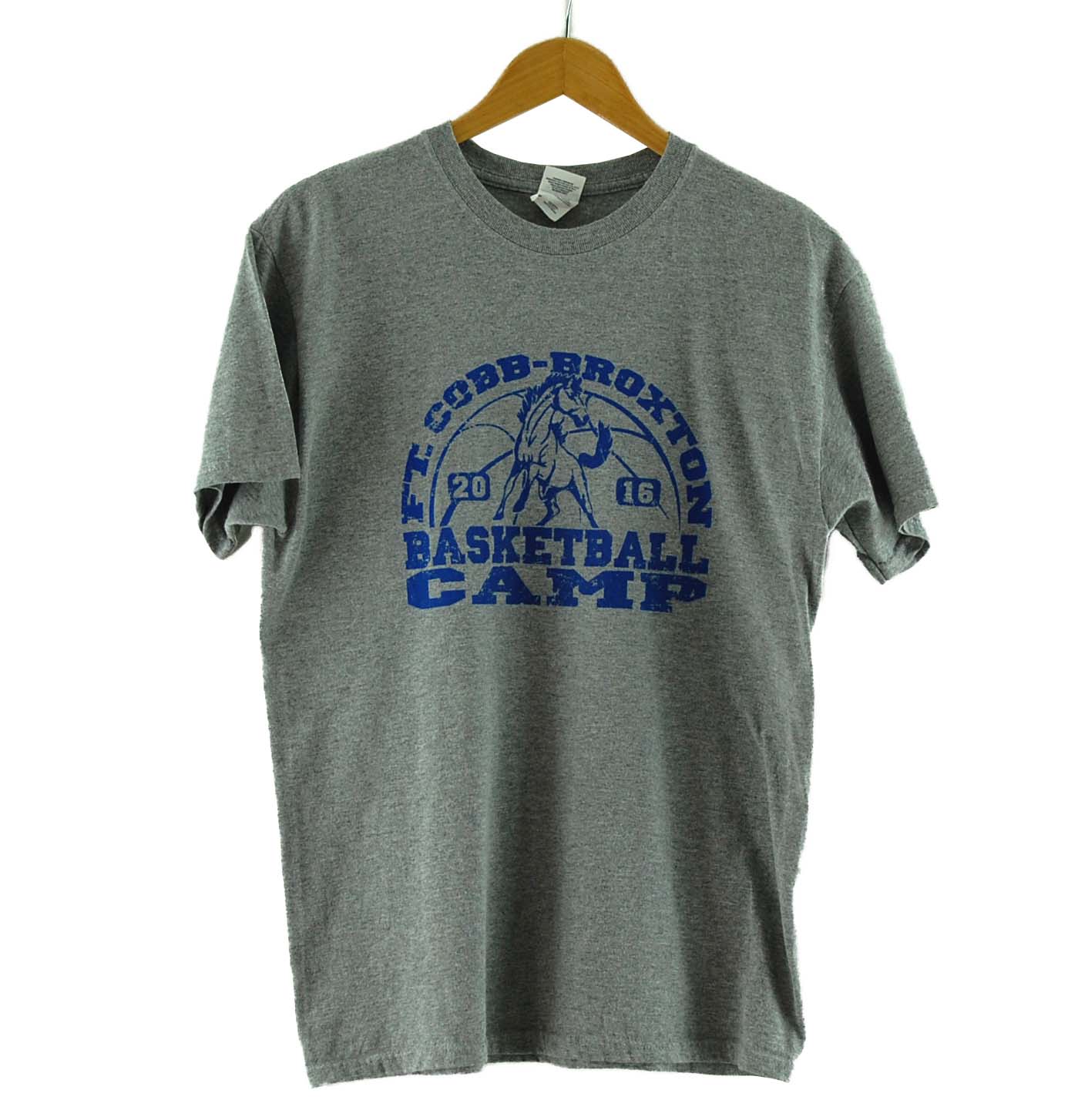 Vintage Basketball T Shirt UK M Blue 17 Vintage Clothing