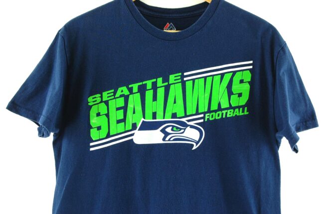 Close up Seattle Seahawks Vintage Football T Shirt