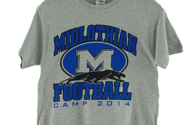 Close up of Midlothian Football Retro Tshirt