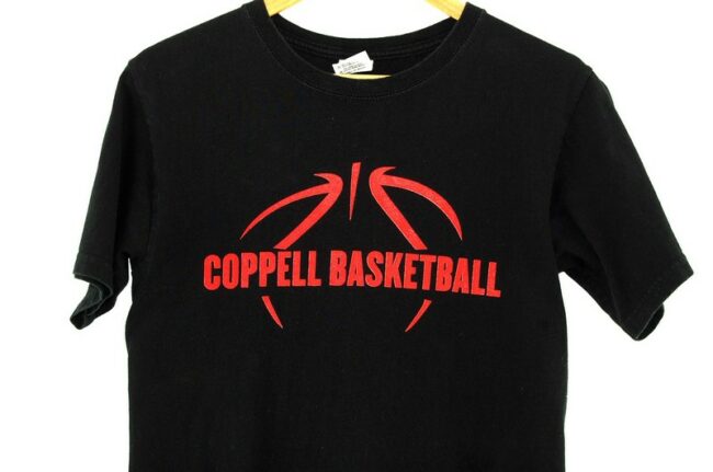 Close up of Coppell Basketball Retro Sports T Shirt