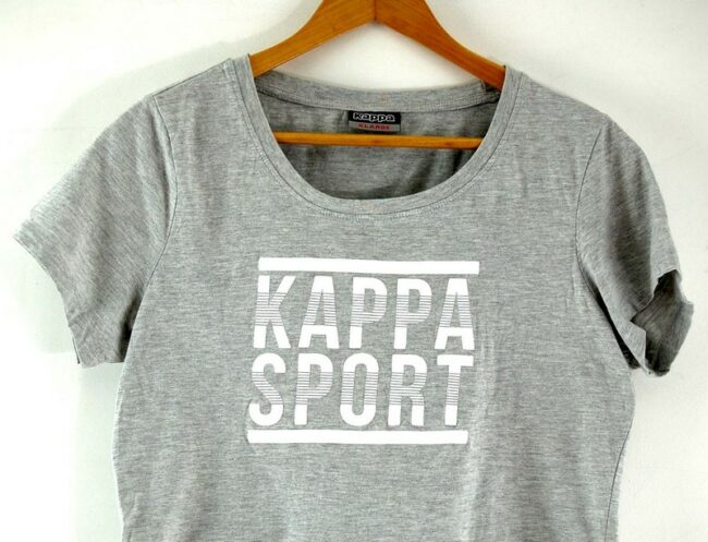 Close up of Womens Grey Kappa Sports T Shirt