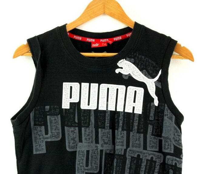 Close up of Mens Puma Black Vest