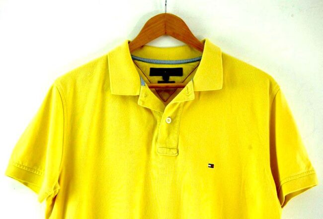 Close up of Yellow Tommy Hilfiger Polo