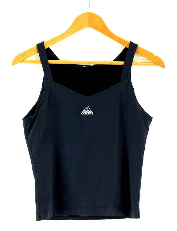 Womens Black Adidas Crop Top