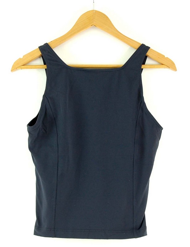 Back of Womens Black Adidas Crop Top