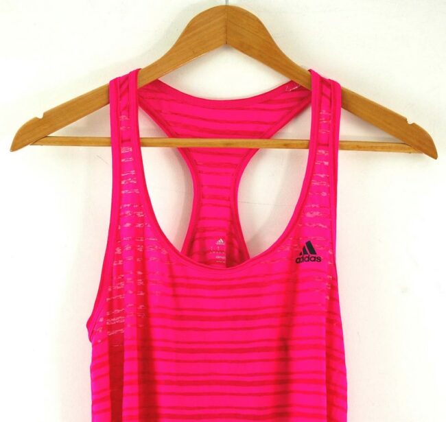Close up of Womens Pink Adidas Vest Top