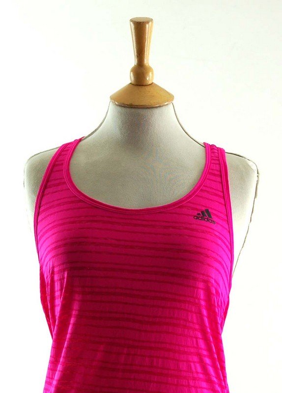 Womens Pink Adidas Vest Top