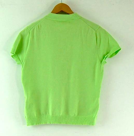 Back of Lime Green Tommy Hilfiger Polo Womens
