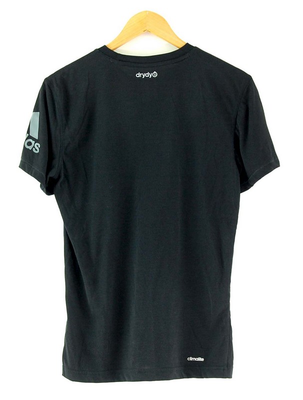 Back of Adidas Black Tee