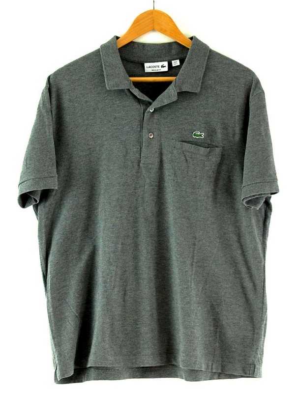 Grey Lacoste Polo Shirt