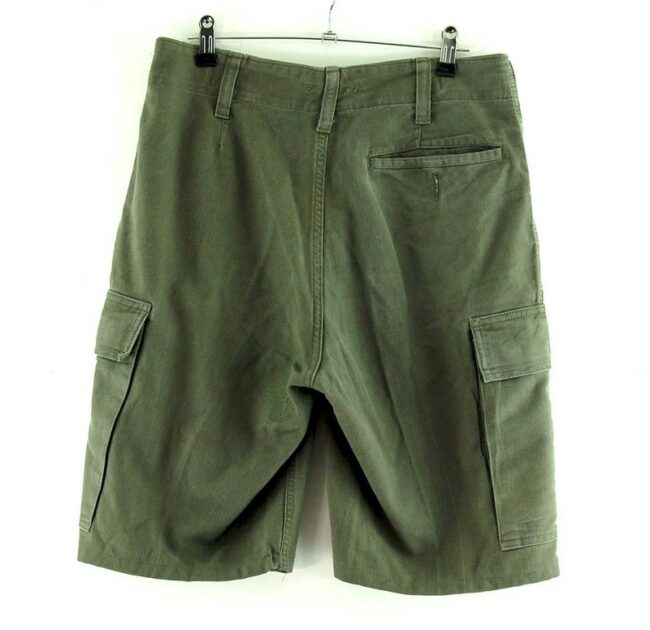 Back of Olive Drab Army Combat Shorts From 1984