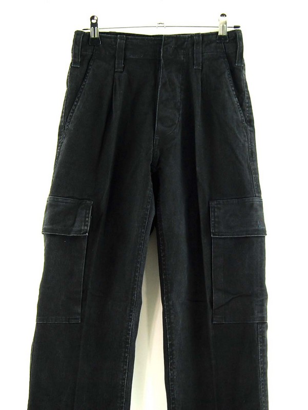 Close up of Black Army Pants Women
