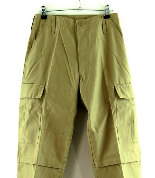 Close up of Khaki Army Surplus Pants