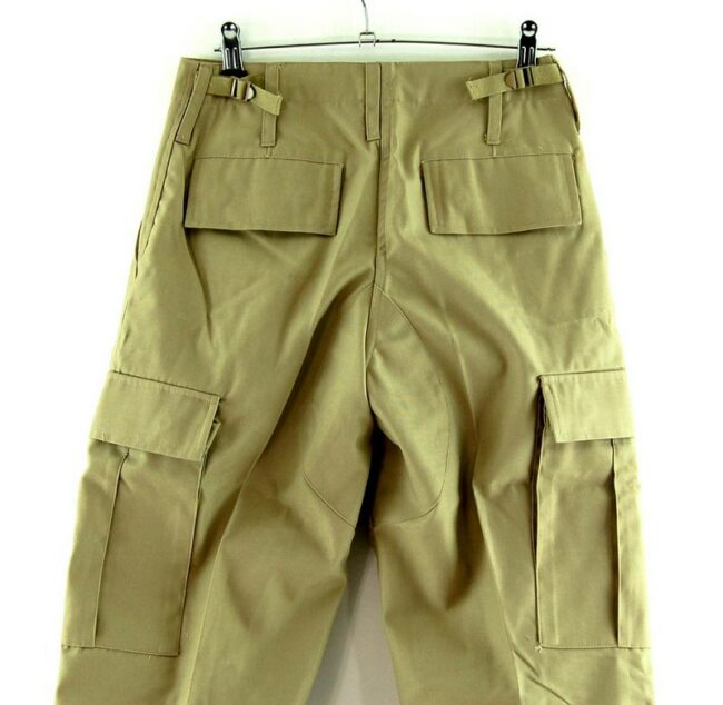 Close up of Khaki Vintage Army Trousers