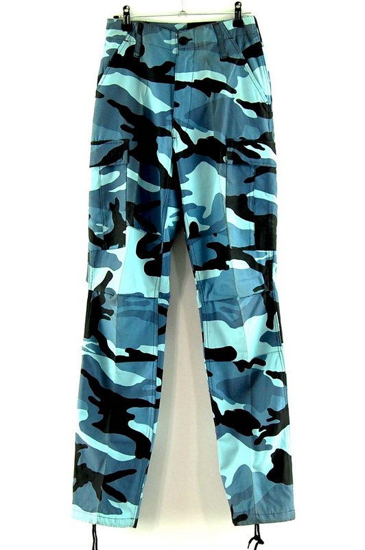 Ladies Blue Army Woodland Camo Pants