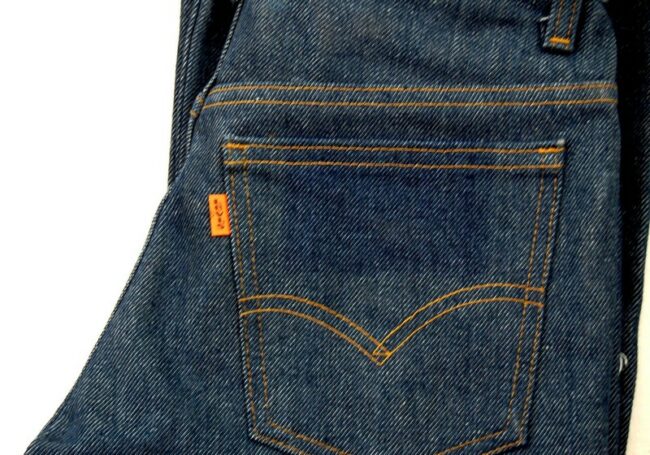 Close up of 70s Levis 746-0917 Rinsed Denim Student fit Jeans