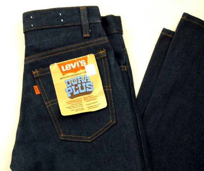 Close up of 70s Deadstock Levis 784-0917 Jeans Dura Plus Bell Bottom