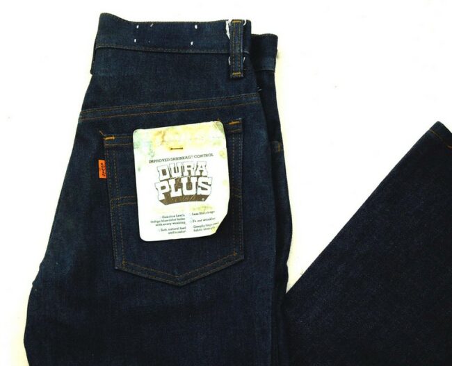 Close up of 70s Deadstock Dura Plus Levis 784-0917 Flared Jeans
