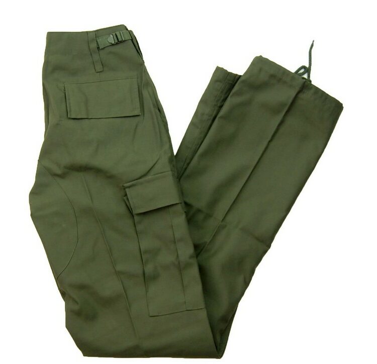 Olive Six Pocket Cargo Trousers