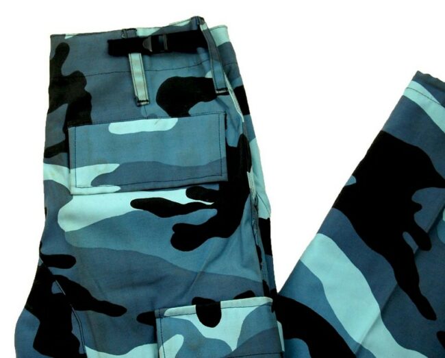 Ladies Blue Army Woodland Camo Pants