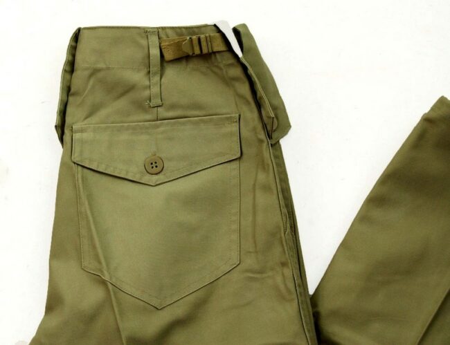Close up of Khaki Army Pants