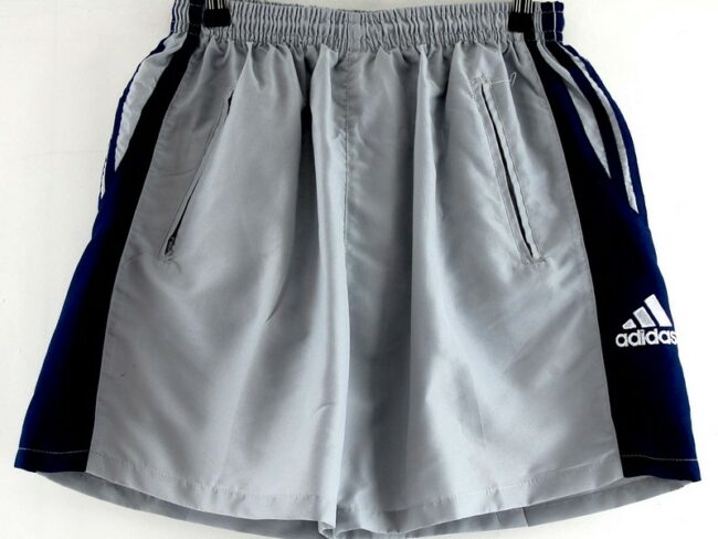 Close up of Grey Adidas Football Shorts