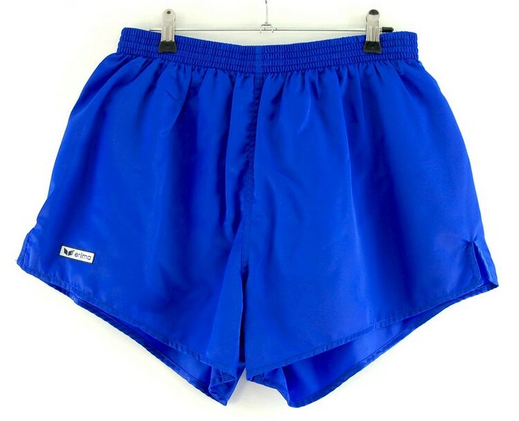 Blue Satin Erima Shorts