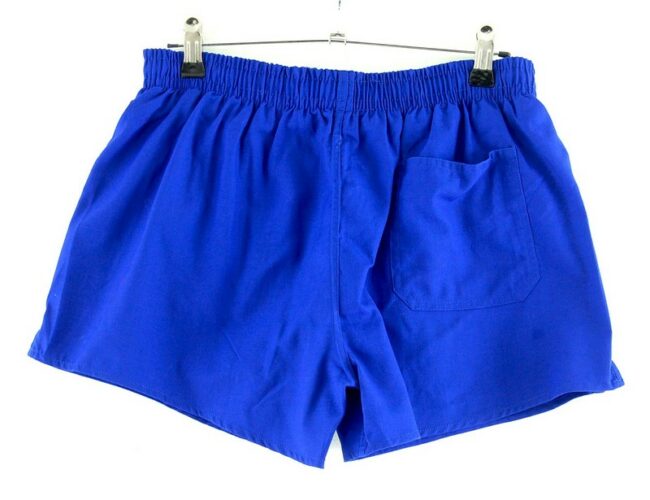 Back of Blue Running Shorts