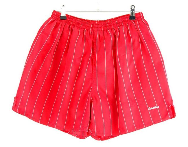 Red Striped Active Shorts