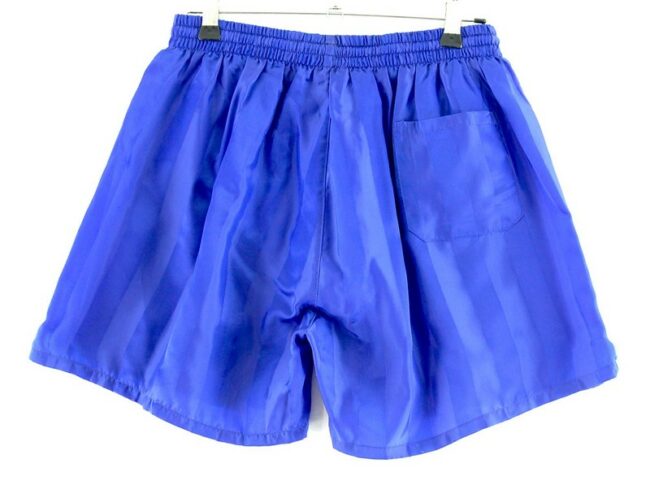 Back of Rodeo Blue Satin Shorts